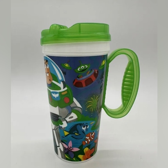 Disney Other - Disney World Resort Parks Travel Cup Green Handle & Lid